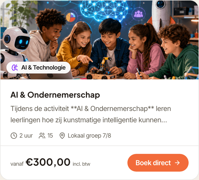 Kinderen tijdens een workshop